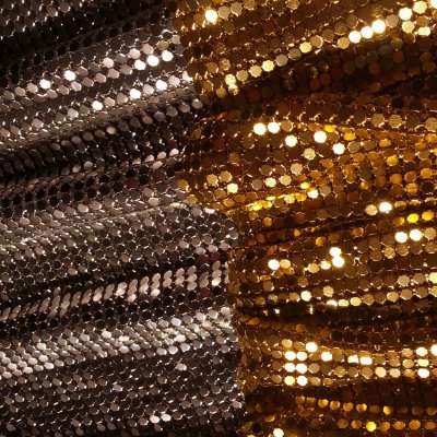 Silver Shiny Metallic Curtain in Aluminum/Stainless /Copper For Home Decor